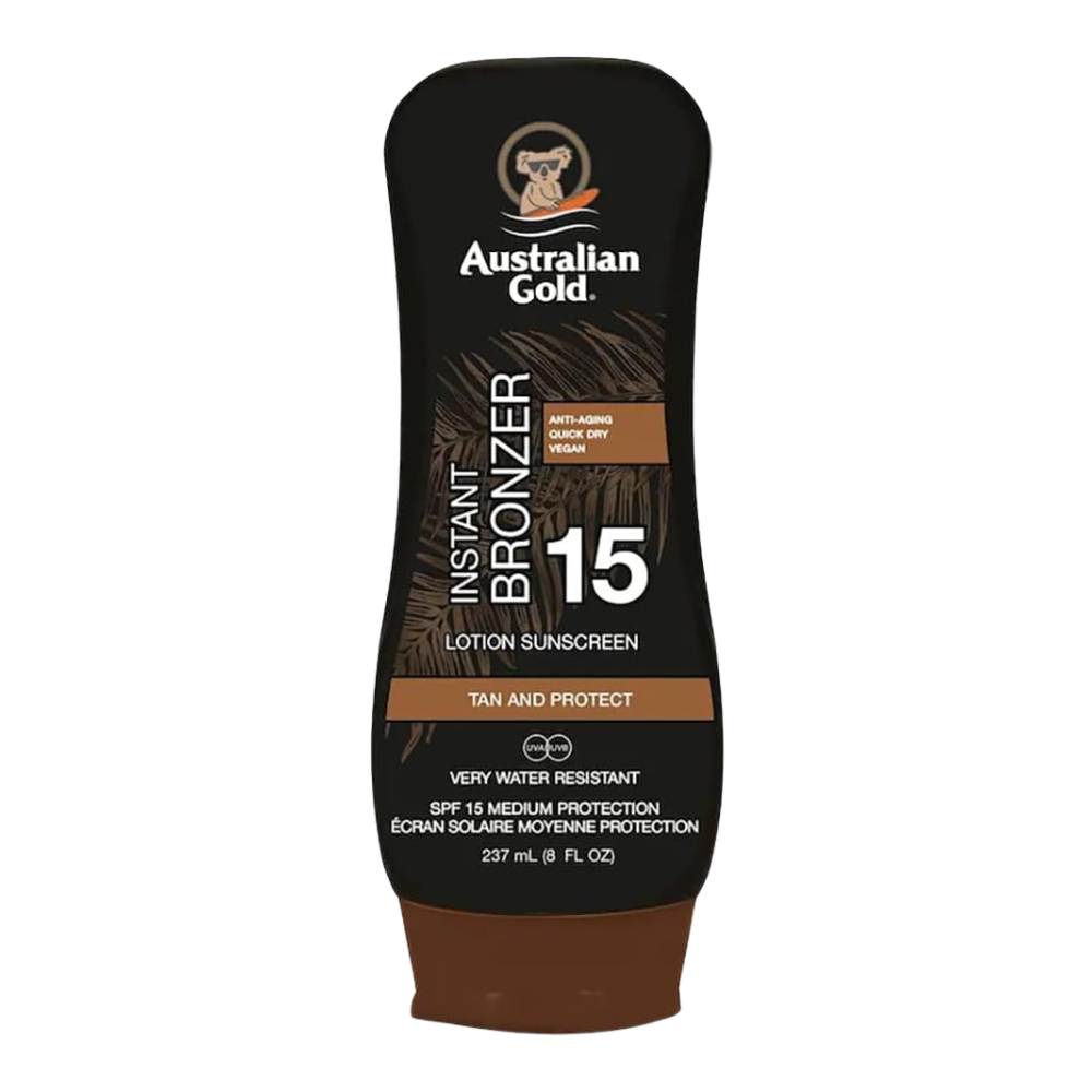 Australian Gold SPF 15 Lotion Sunscreen with Instant Bronzer