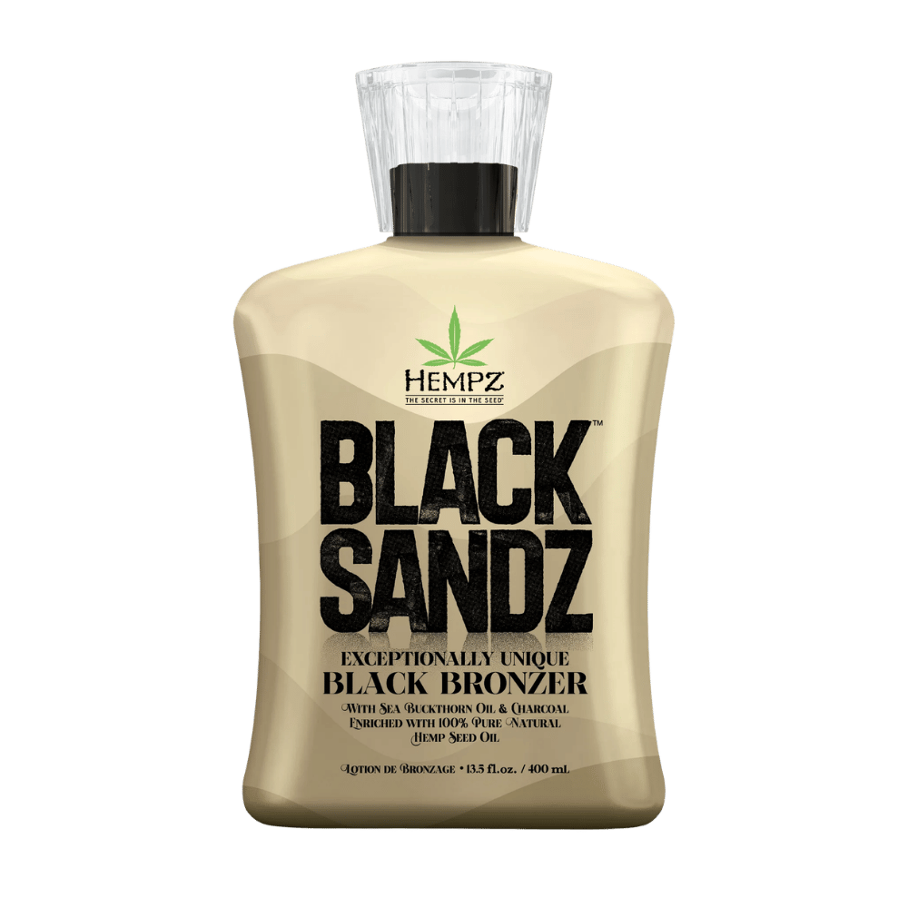 400ml bottle of Hempz Black Sandz Exceptionally Unique Black Bronzer