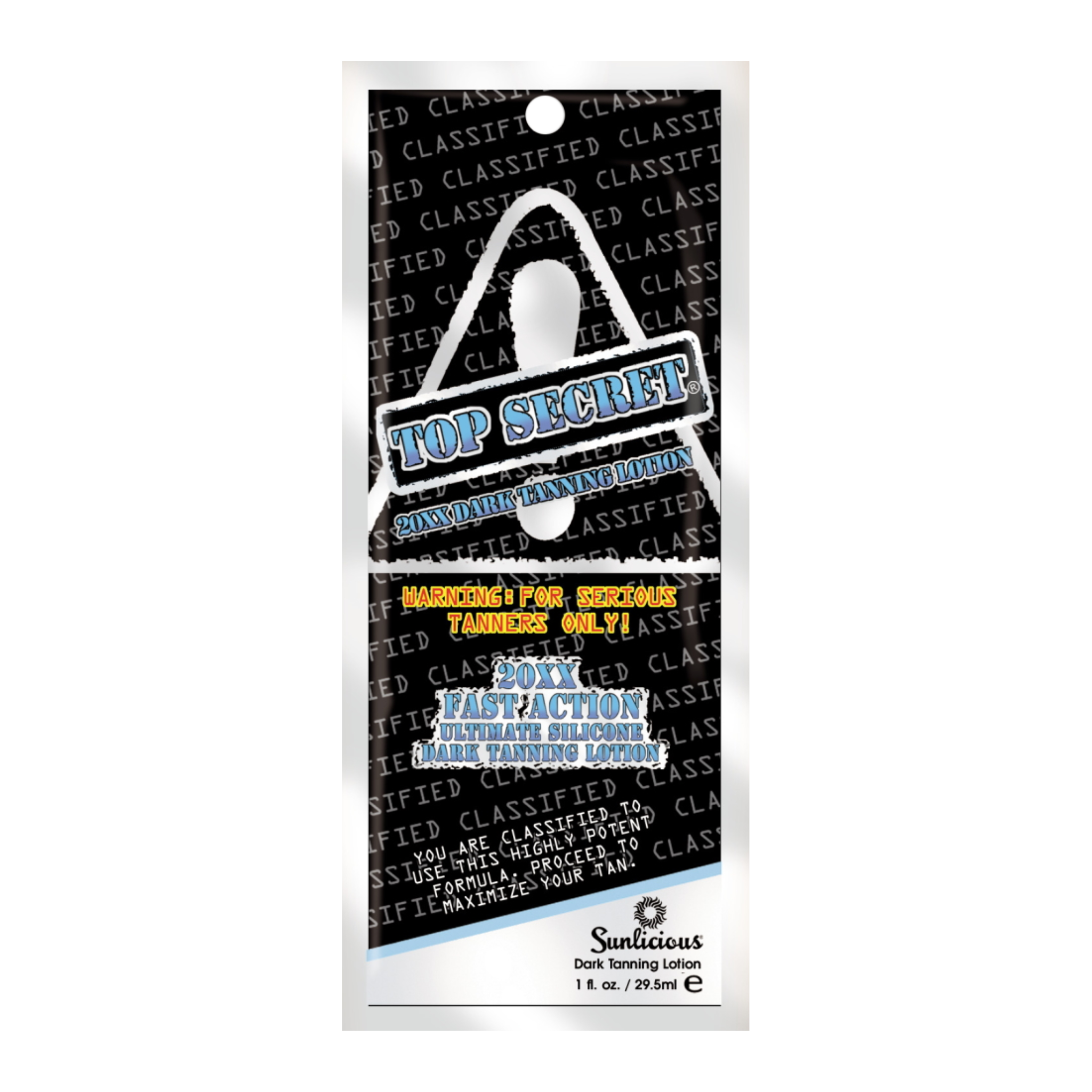 top secret dark tanning lotion sachet