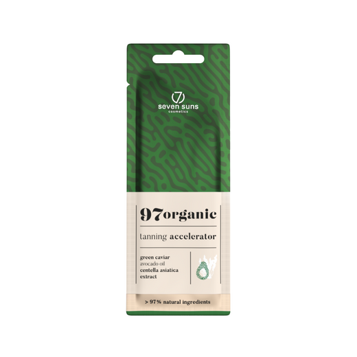 15ml sachet of Seven Suns 97 Organic Tanning Accelerator