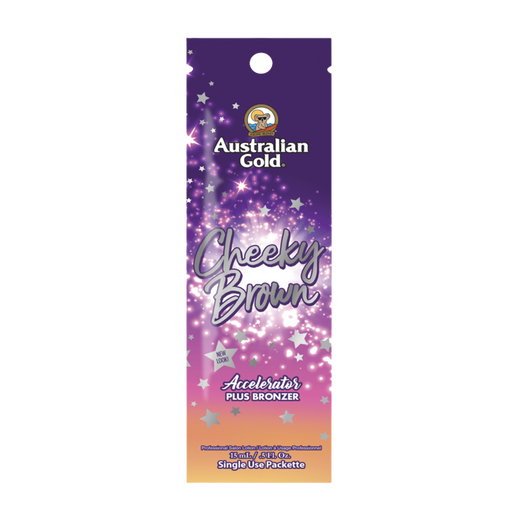 15ml sachet of Australian Gold Cheeky Brown