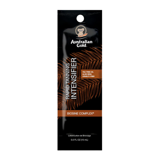 15ml sachet of Australian Gold Rapid Tan Intensifier