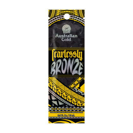 15ml sachet of Australian Gold Fearlessly Bronze