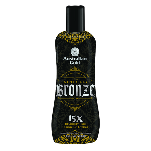250ml bottle of Australian Gold Sinfully Bronze