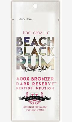 22ml sachet of Tan Asz U Beach Black Rum