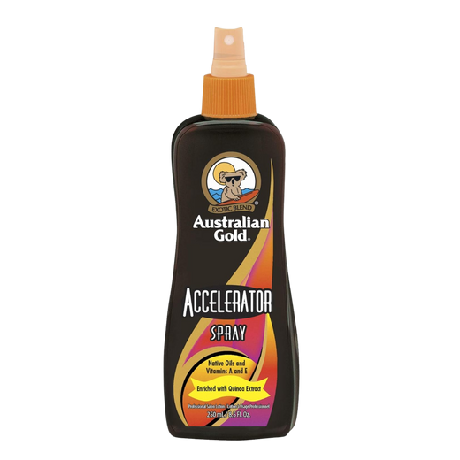 250ml spray of Australian Gold Dark Tanning Accelerator