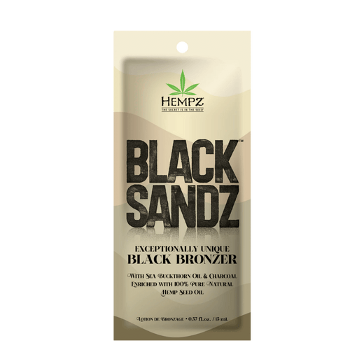 15ml sachet of Hempz Black Sandz Exceptionally Unique Black Bronzer