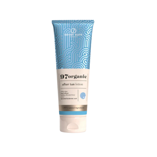 250ml bottle of Seven Suns 97 Organic After Tan Lotion