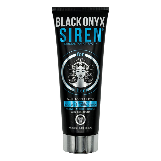 250ml bottle of Power Tan Black Onyx SIREN (for her)