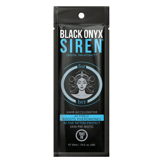 20ml sachet of Power Tan Black Onyx SIREN (for her)