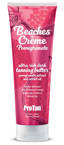 250ml bottle of Pro Tan Beaches and Creme Pomegranate
