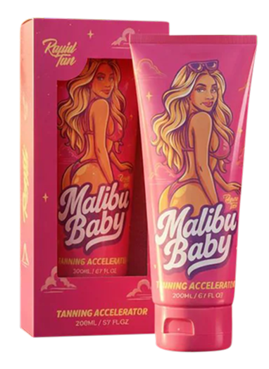 200 ml bottle of Rapid Tan Malibu Baby