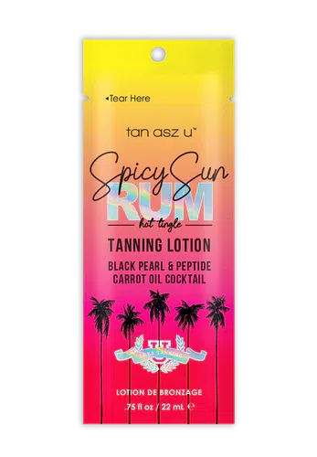 22ml sachet of Tan Asz U Spicy Sun Rum