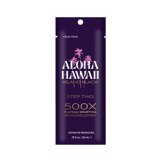 22ml sachet of Tan Incorporated Aloha Hawaii Island Black