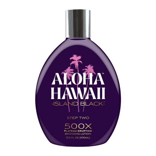 400ml bottle of Tan Incorporated Aloha Hawaii Island Black