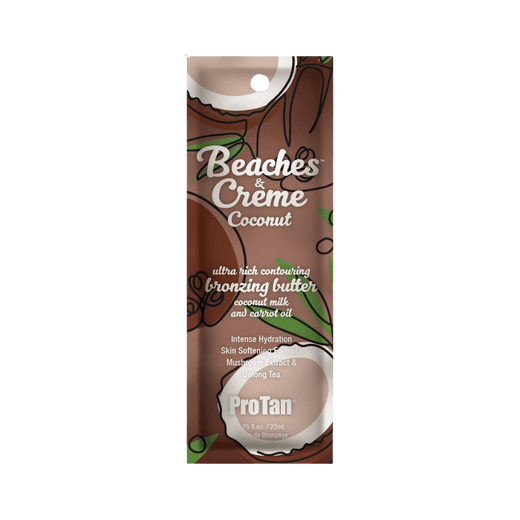 22ml sachet of Pro Tan Beaches and Creme Coconut