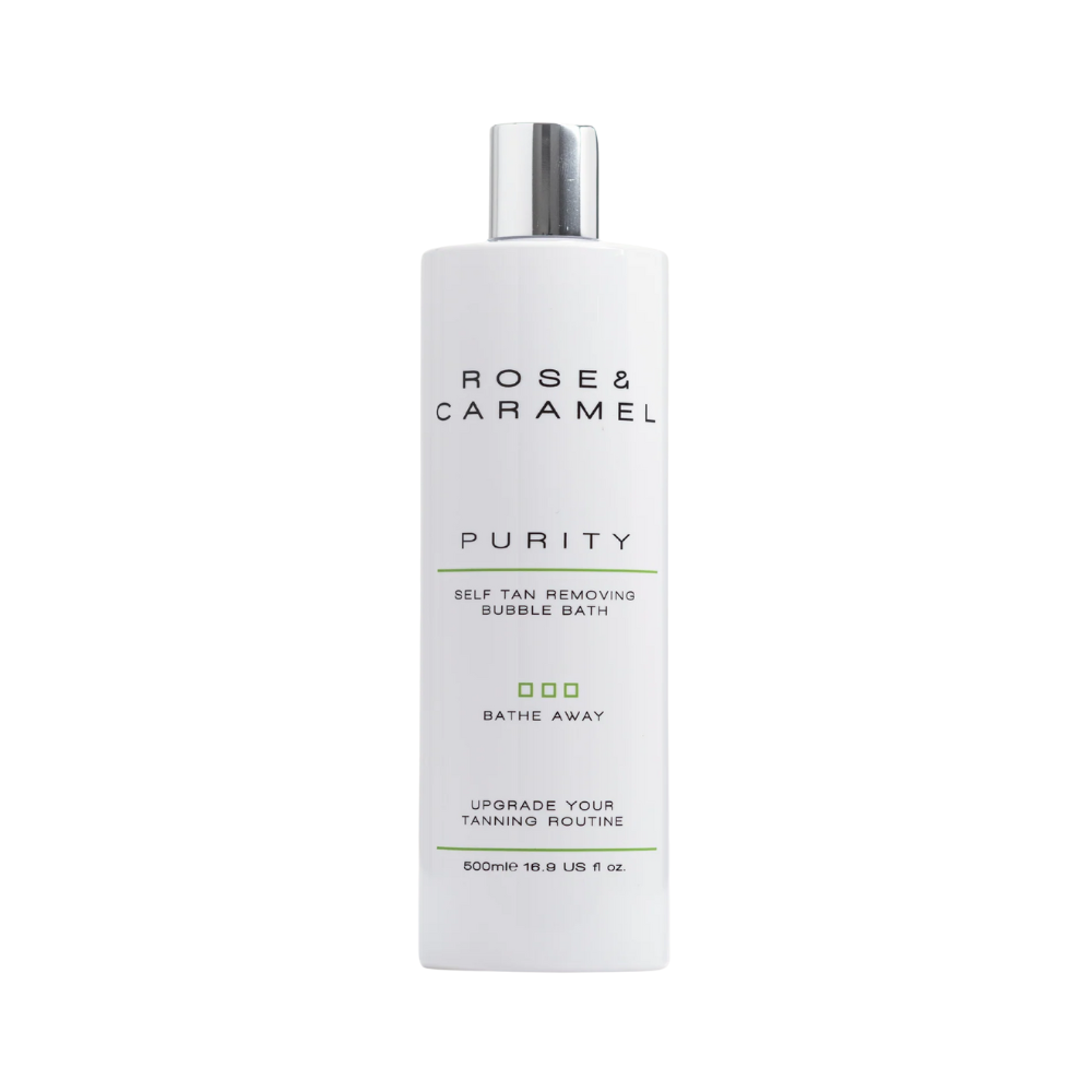 Rose & Caramel Purity Self‑Tan Removing Bubble Bath (500 ml)