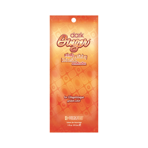 29.5ml sachet of Synergy Tan Dark Ginger