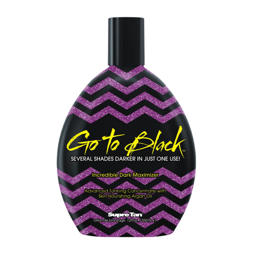 400ml bottle of Supre Tan Go To Black