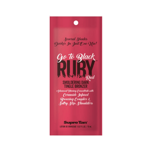 15ml sachet of Supre Tan Go To Black Ruby Red