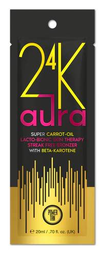20ml sachet of Power Tan 24K Aura