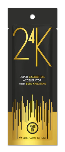 20ml sachet of Power Tan 24K Super Carrot Oil