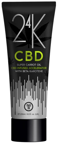 250ml bottle of Power Tan 24K CBD