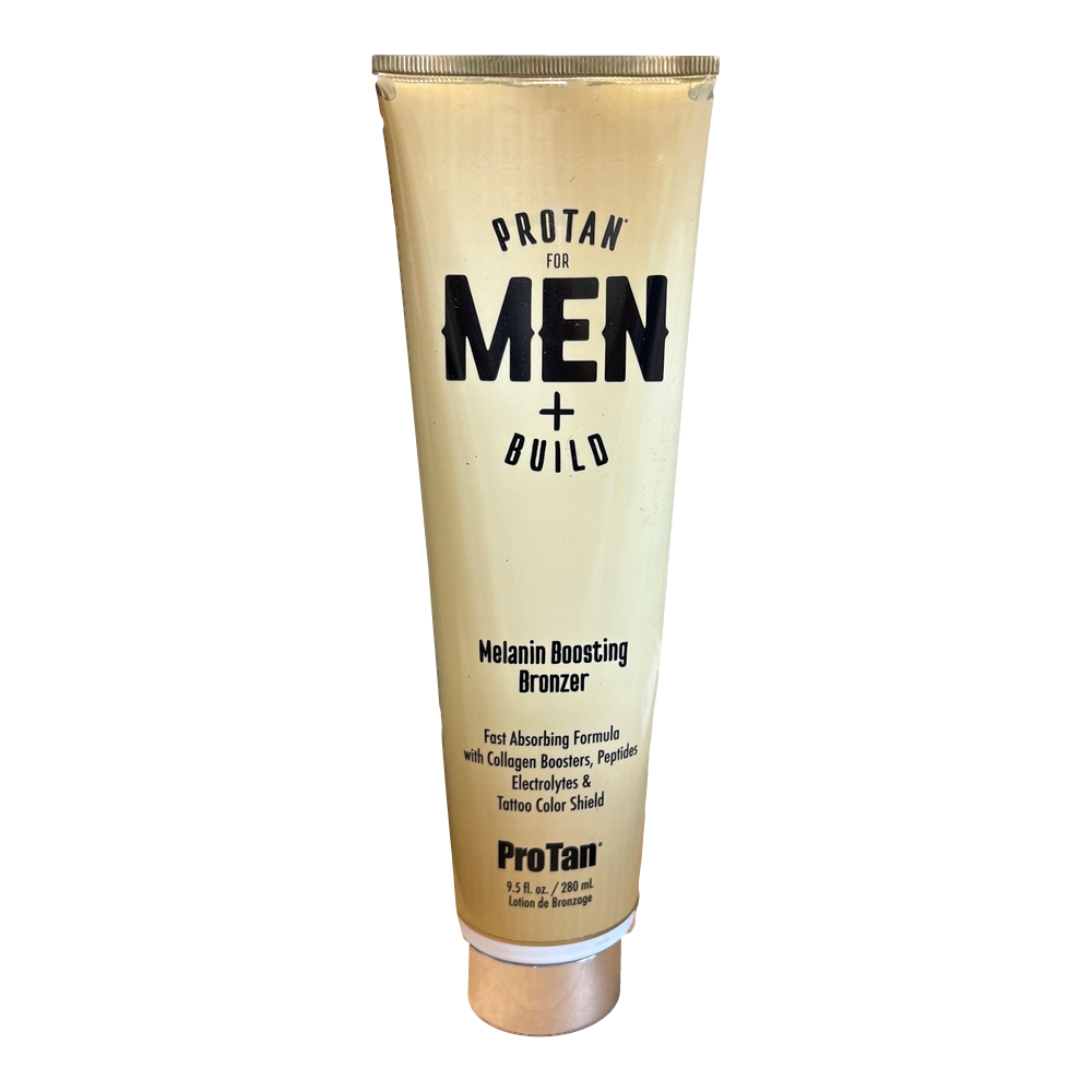Pro Tan for Men + Build Melanin Boosting Bronzer DISCOLOURED BOTTLE