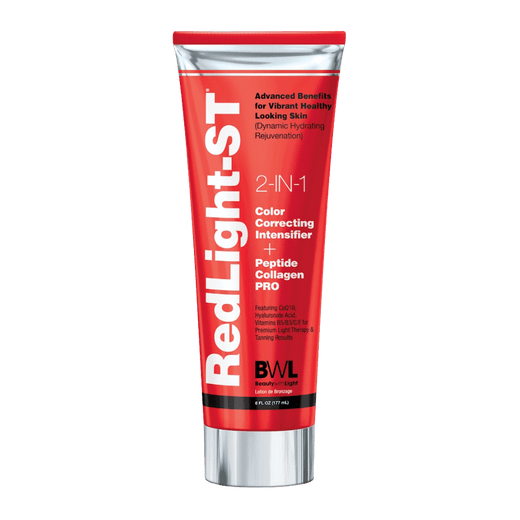 177ml bottle of BWL Red Light-ST 2in1 Colour Correcting Intensifier + Peptide Collagen Pro