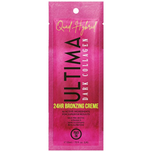 20ml sachet of Power Tan Ultima Dark Collagen