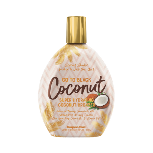 350ml bottle of Supre Tan Go To Black Coconut