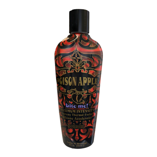 230ml bottle of Synergy Tan Poison Apple
