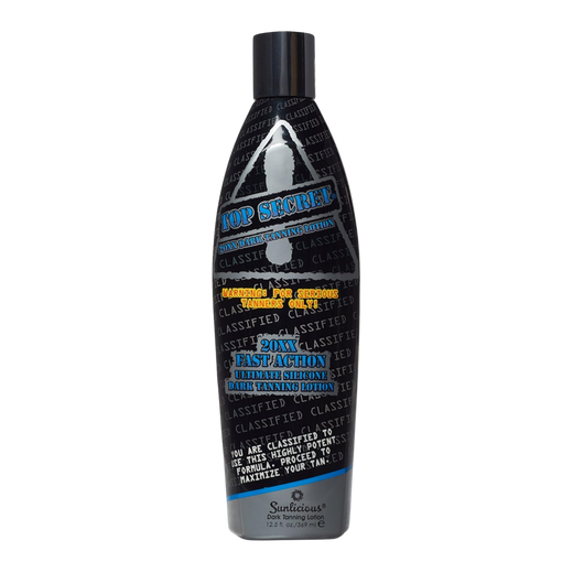 369ml bottle of Synergy Tan Top Secret