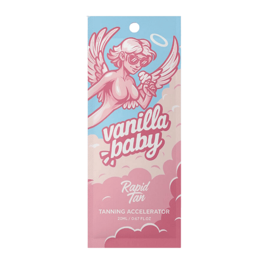 20 ml sachet of Rapid Tan Vanilla Baby