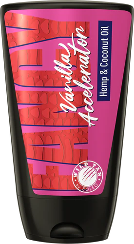 125ml bottle of Soleo Fancy Vanilla Accelerator