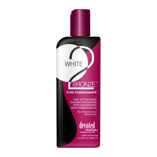 251ml bottle of Devoted Creations White 2 Bronze Pomegranate