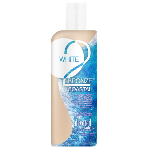251ml bottle of Devoted Creations White 2 Bronze Coastal