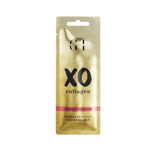 15ml sachet of Golden Tanning XO Collagen Accelerator