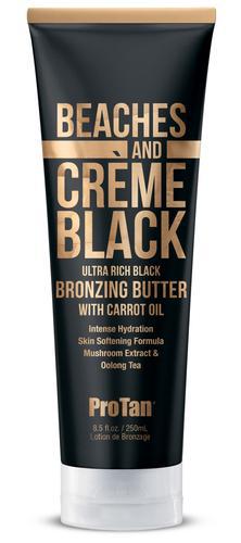 250ml bottle of Pro Tan Beaches and Creme Ultra Rich Black Bronzing Butter with Carrot Oil