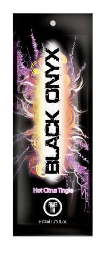 20ml sachet of Power Tan Black Onyx Hot Citrus Tingle