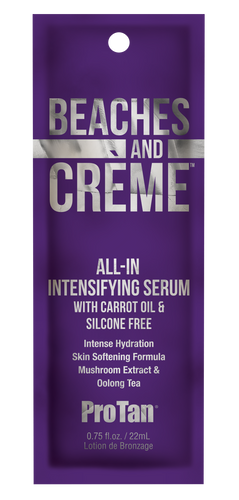 22ml sachet of Pro Tan Beaches and Creme All-In-One Intensifying Serum