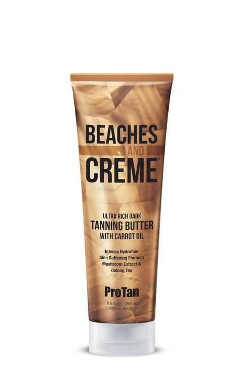 250ml bottle of Pro Tan Beaches and Crème Ultra Rich Tanning Butter with Carrot Oil