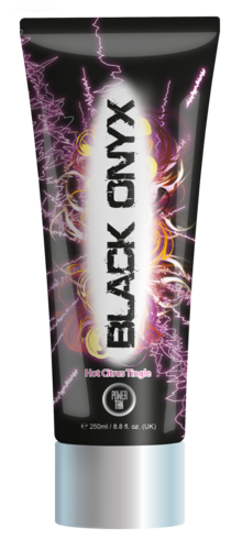 250ml bottle of Power Tan Black Onyx Hot Citrus Tingle