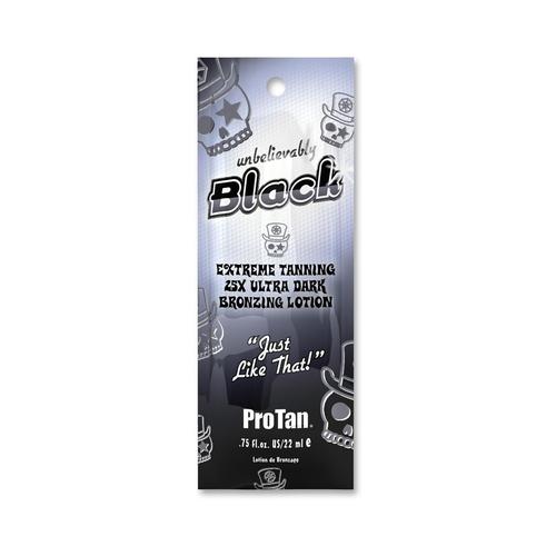 22ml sachet of Pro Tan Unbelievably Black