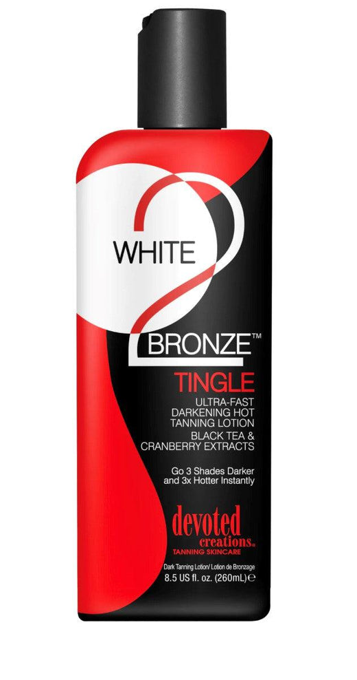 251ml bottle of Devoted Creations White 2 Bronze Tingle