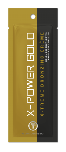 20ml sachet of Power Tan X-Power Gold