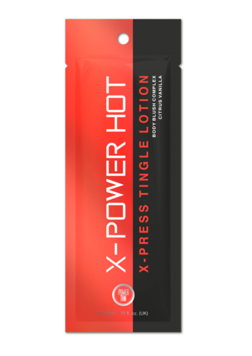 20ml sachet of Power Tan X Power Hot